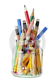 Pencils in Glass Jar