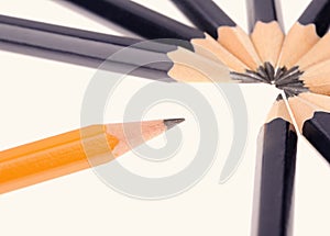 pencils isolated on the white background