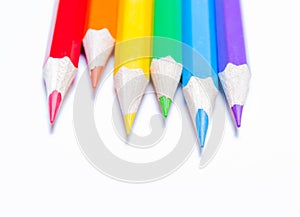 Pencils of rainbow colors