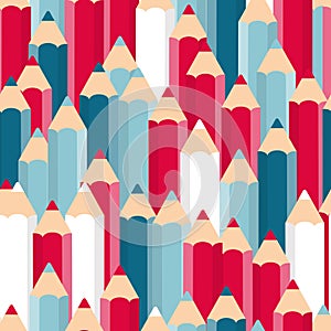 Pencils Seamless Pattern Background Vector