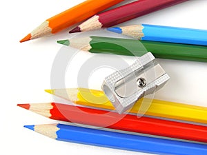 Pencils and sharpener