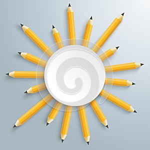 Pencils Sun Circle