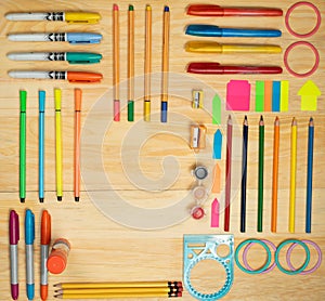 Pencils and utensils for drawing and working photo