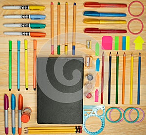 Pencils and utensils for drawing and working photo