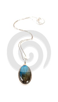 Pendant with a blue gemstone