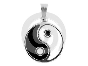 Pendant with Jin Jang symbol. Stainless steel