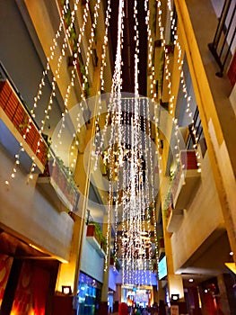 pendant lights that illuminate the ceiling