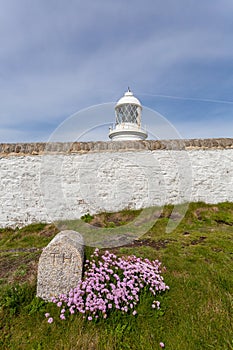 Pendeen lighthouse in cornwall england uk