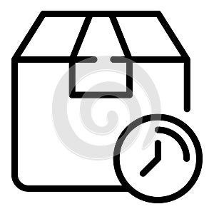 Pending parcel icon, outline style