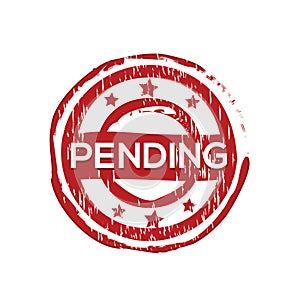 `Pending` vector rubber stamp