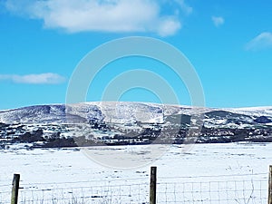Pendle Hill in Lancashire in Winter is a wild and dangerous place