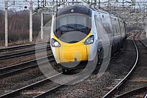 Pendolino on the curve into Rugeley Trent Valley