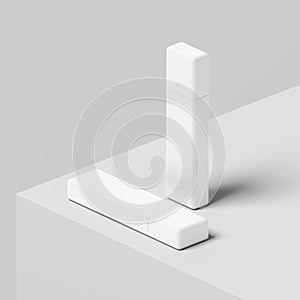 Pendrive. Isolated on white background. USB flash drive. Data storage device. Pen drive. Display stand. Mockup. photo