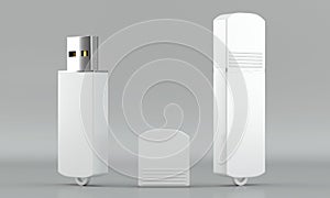 Pendrive mockup on bright background