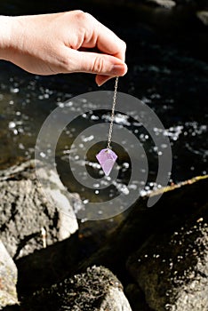 Pendulum dowser with amethyst photo