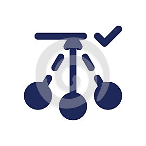 Pendulum movement applying black pixel perfect solid ui icon