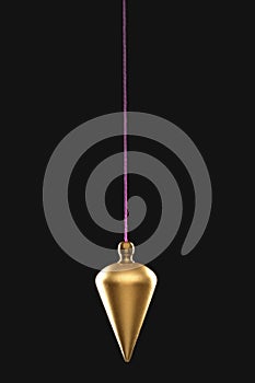 Pendulum on string black background photo