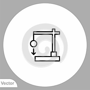 Pendulum vector icon sign symbol