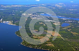 Penetanguishene shoreline aerial photo