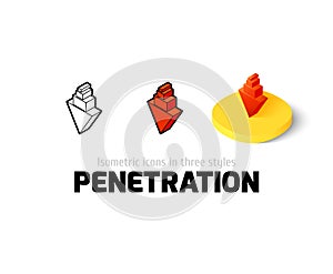Penetration icon in different style