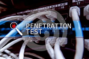 Penetration test. Cybersecurity and data protection. Hacker attack prevention