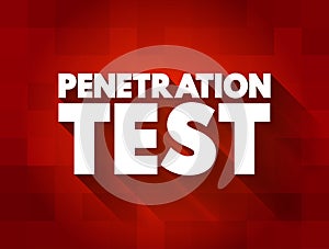 Penetration Test text quote, concept background