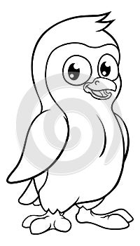 Penguin Bird Coloring Cartoon Wildlife Mascot