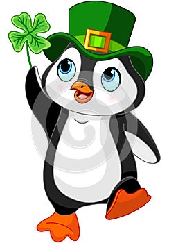 Penguin celebrates Saint Patrick Day