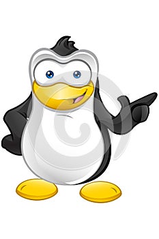 Penguin Character - Pointing