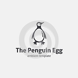Penguin Egg Vector Concept Symbol Icon or Logo
