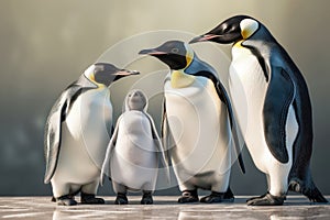 Penguin family. AI generated