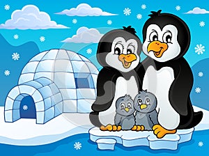 Penguin family theme image 2