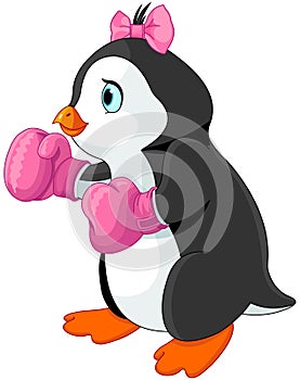 Penguin girl boxer