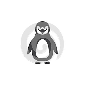 Penguin icon vector, filled flat sign