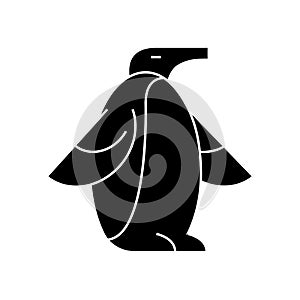 Penguin icon, vector illustration, sign on isolated background