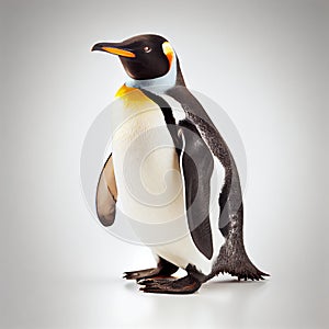 Penguin isolated on a white background. Generative AI