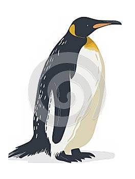 penguin isolated on white transparent background. PNG format