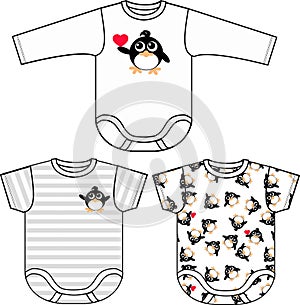 Penguin pattern baby clothing