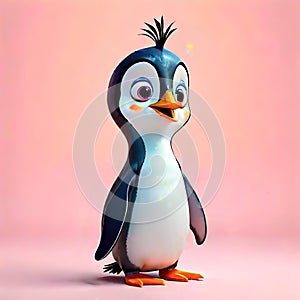 Penguin pixar pop art simple drawing