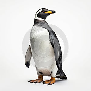 penguin portrait on white background