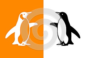 Penguin Silhouette Vector Artwork Illustration