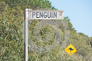 Penguin Street road sign