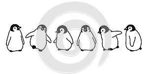Penguin vector icon logo baby cartoon character illustration symbol graphic doodle