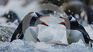 Penguins in Heated Debate art