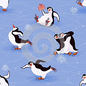 Penguins skating