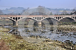 Pengzhou, China: Four-span Bridge