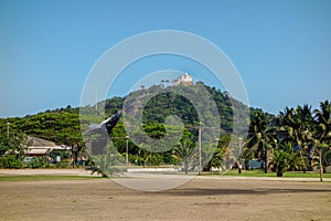 Penha Monastery in Vila Velha, ES, Brazil, on the top of hill. Convent of Our Lady of Penha