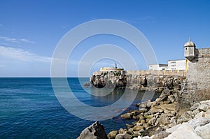 Peniche fort ocean walls