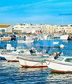 Peniche harbor,fishing boats, Portugal