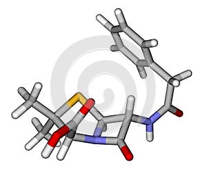 Penicillin G sticks molecular model photo